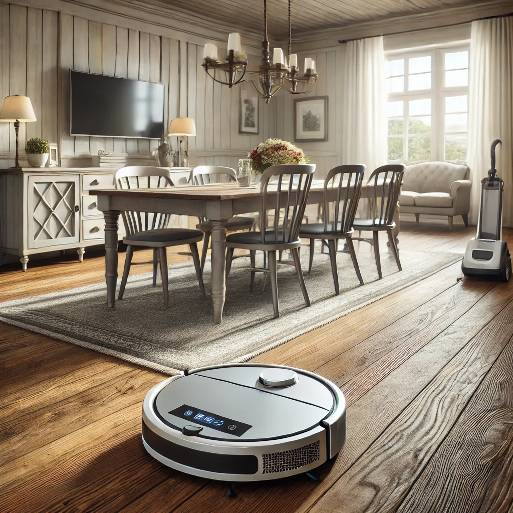 robot w salonie